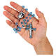 Ghirelli rosary, sapphire crystal, rhodium-plated silver, Lourdes beads 6 mm s2