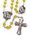 Ghirelli rosary of Luminous Misteries, 6 mm topaz glass beads s1
