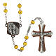 Ghirelli rosary of Luminous Misteries, 6 mm topaz glass beads s1