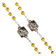 Ghirelli rosary of Luminous Misteries, 6 mm topaz glass beads s3