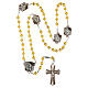 Ghirelli rosary of Luminous Misteries, 6 mm topaz glass beads s7