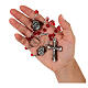 Ghirelli rosary of Sorrowful Misteries, 6 mm red glass beads s2