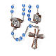 Ghirelli rosary of Glorious Misteries, 6 mm sapphire glass beads s1