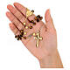 Ghirelli rosary with 6 mm tiger's eye and gold-plated silver beads s2