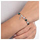 Ghirelli malachite and polished silver bracelet with cross pendant s4