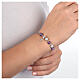 Ghirelli bracelet of amethyst and bright silver with cross-shaped pendant s2