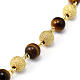 Bracciale decina Ghirelli occhio di tigre argento placcato oro giallo s4