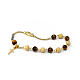 Ghirelli decade bracelet with tiger's eye yellow gold plated silver s1