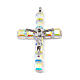 Ghirelli crucifix pendant with crystal cross and silver body of Christ s4