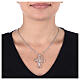 Ghirelli crystal and silver cross pendant s2