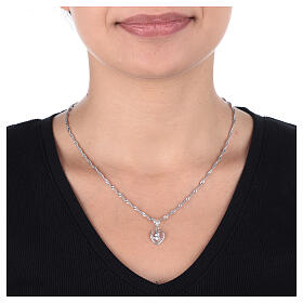 Heart pendant Ghirelli Madonnina Ferruzzi crystal and silver