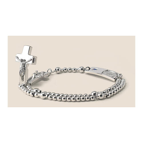 Magnificat Rosalet by Ghirelli for boy silver and blue crystal 4