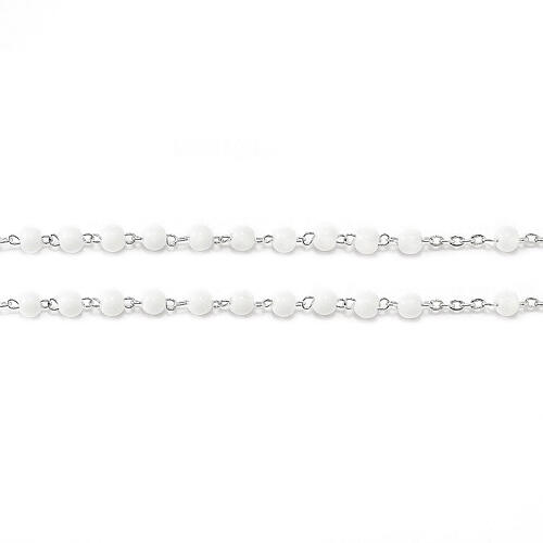 Ghirelli rosary Pro Life, 6 mm white beads 4
