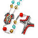 Ghirelli rosary of Our Lady of Guadalupe, light blue semi-crystal beads of 8 mm s1