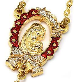 Ghirelli-Rosenkranz, Geburt Christi, mit 8 mm Perlen aus böhmischen Glas
