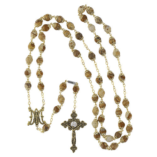 Chapelet Ghirelli Vierge Miraculeuse en jaspe 8 mm 5
