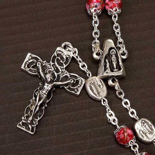 Ghirelli rosary decorated red glass beads 2