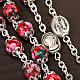 Ghirelli rosary decorated red glass beads s4