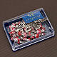 Ghirelli rosary decorated red glass beads s6