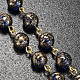 Różaniec Ghirelli Matka Boża Fatimska szkło niebieskie złote 6 mm s5