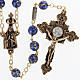 Ghirelli blue and golden rosary with Our Lady of Fatima 6mm s1
