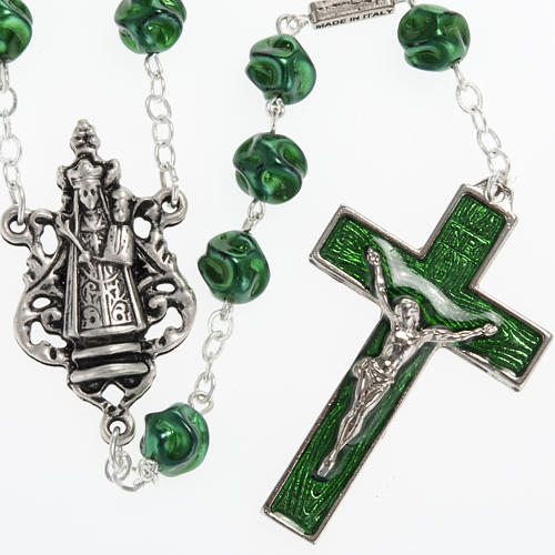 Ghirelli green rosary Our Lady of Loreto 8 mm 1