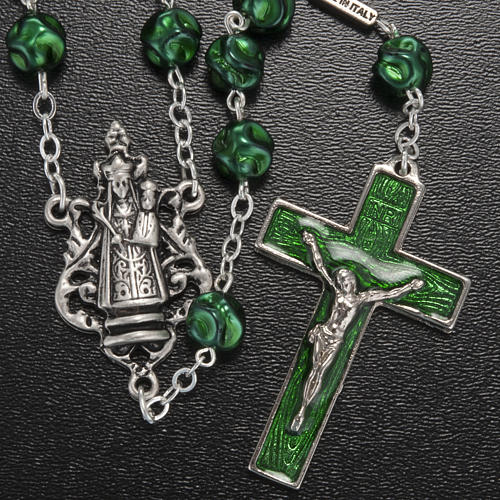 Ghirelli green rosary Our Lady of Loreto 8 mm 2