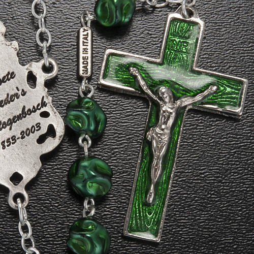 Ghirelli green rosary Our Lady of Loreto 8 mm 5