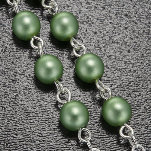 Ghirelli green rosary Virgin Mary with baby 6 mm 5