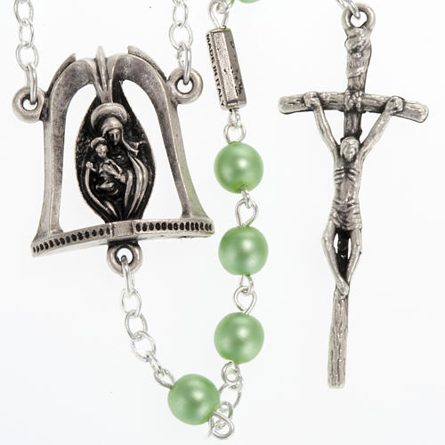 Ghirelli green rosary Virgin Mary with baby 6 mm 1