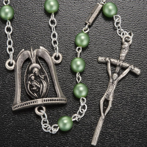 Ghirelli green rosary Virgin Mary with baby 6 mm 2