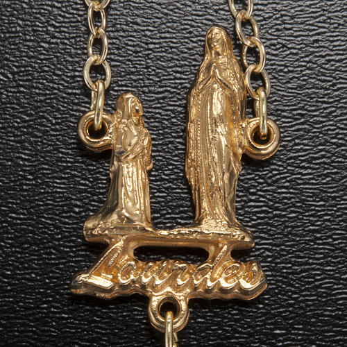 Różaniec Ghirelli Madonna z Lourdes kryształ złoty 5 mm 3
