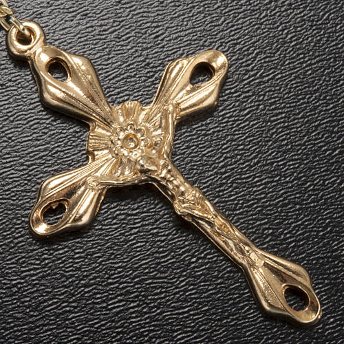 Różaniec Ghirelli Madonna z Lourdes kryształ złoty 5 mm 4
