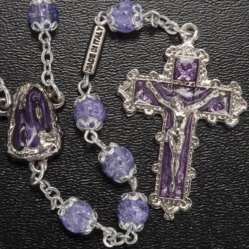 Ghirelli lilac rosary Grotto of Lourdes 6 mm 2