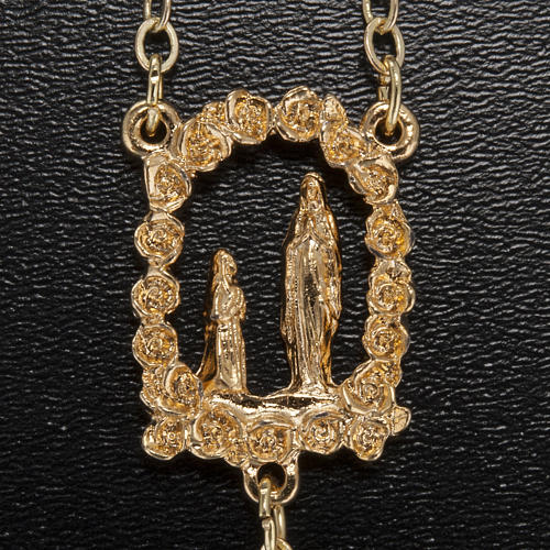 Ghirelli yellow rosary Grotto of Lourdes 6 mm, golden-plated 3