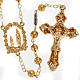 Ghirelli yellow rosary Grotto of Lourdes 6 mm, golden-plated s1