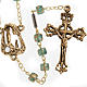 Ghirelli green golden rosary Lourdes Grotto 5 mm s1
