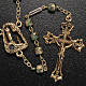 Ghirelli green golden rosary Lourdes Grotto 5 mm s2
