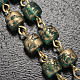 Ghirelli green golden rosary Lourdes Grotto 5 mm s5