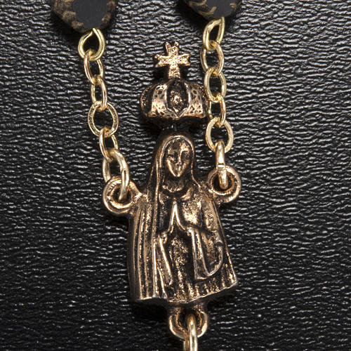 Ghirelli rosary in black and golden color with Our Lady of Fatim 3