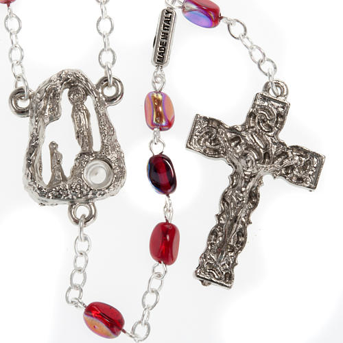 Ghirelli red rosary Lourdes Grotto 7 mm 1