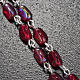 Ghirelli red rosary Lourdes Grotto 7 mm s5