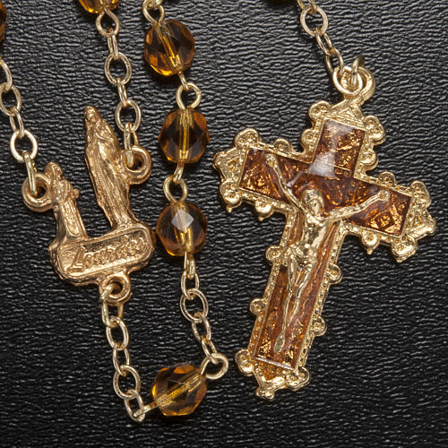 Ghirelli orange rosary Our Lady of Lourdes 6 mm 2