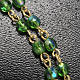 Ghirelli rosary Our Lady of Fatima, green 4 mm s5