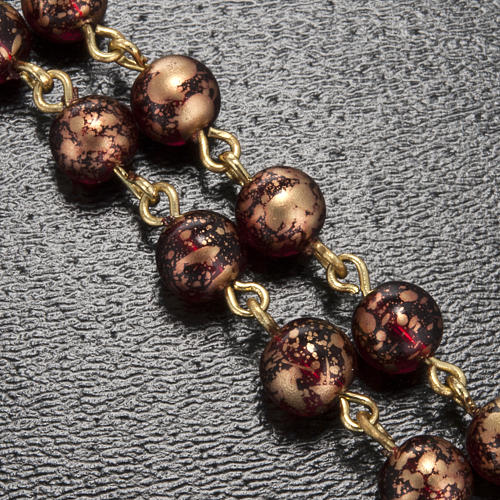 Ghirelli red-gold rosary Lourdes Grotto 6mm 5
