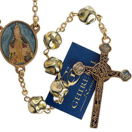 Ghirelli rosary Immaculate Conception, yellow-gold 8 mm 2