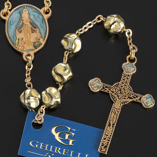 Ghirelli rosary Immaculate Conception, yellow-gold 8 mm 4