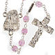 Ghirelli pink rosary Lourdes Grotto, glass 6mm s1