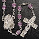 Ghirelli pink rosary Lourdes Grotto, glass 6mm s2