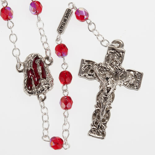 Ghirelli ruby rosary Lourdes Grotto 5mm 1